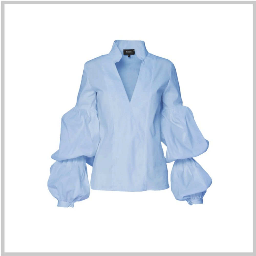 Elegant Blue Women's Blouse
